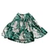 HMJ 2Pc Set Top & Skirt Green Tropical Leaves Dolman Sleeve Vtg 80s Womens Sz 36