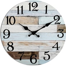 Wall Clock - 10 Inch Silent Non-Ticking Wooden Wall Clocks Battery