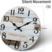 Wall Clock - 10 Inch Silent Non-Ticking Wooden Wall Clocks Battery