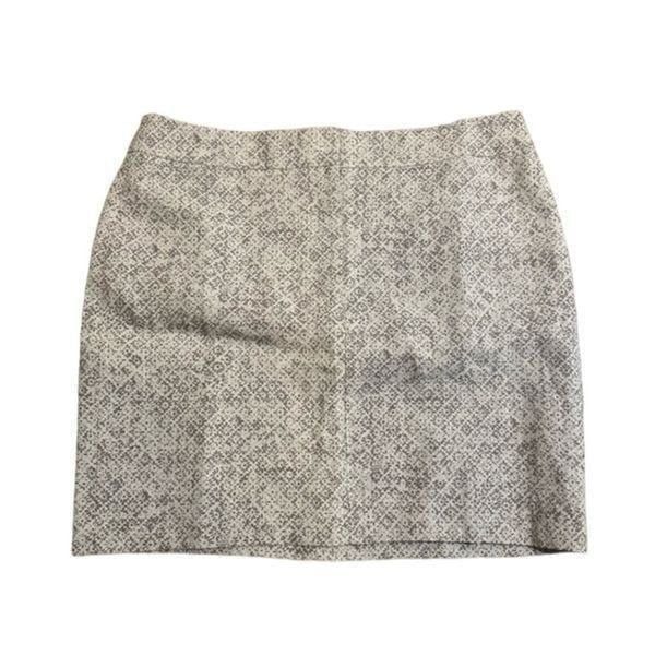Loft Tan/Cream Mini Linen Skirt(Size 8)