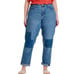 Universal Thread NWT Women's 18 Blue Cotton Patchwork High Rise Boyfriend Jean