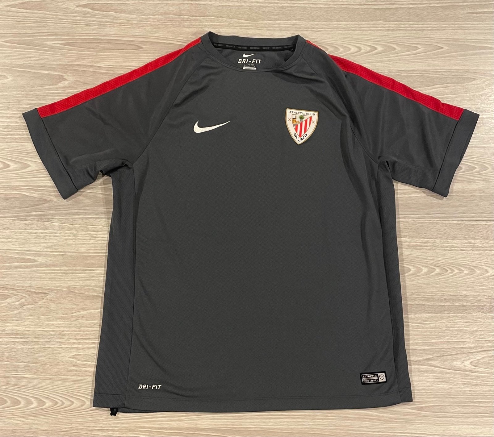 Nike 2014/15 Athletic Bilbao Soccer Jersey Grey La Liga 618414-089 Mens Size XL
