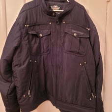 Harley Davidson puffy bomber jacket