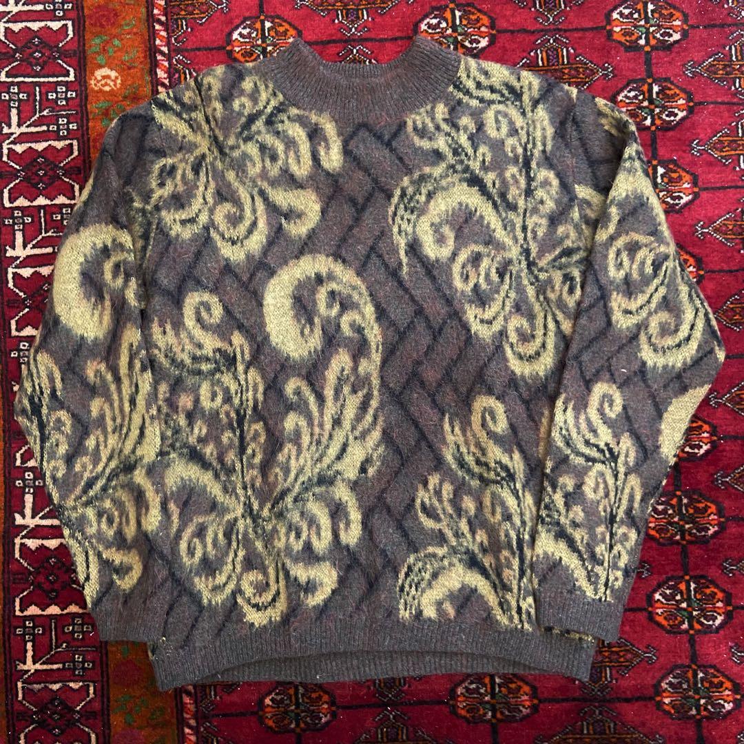 60s mohair knit paisley