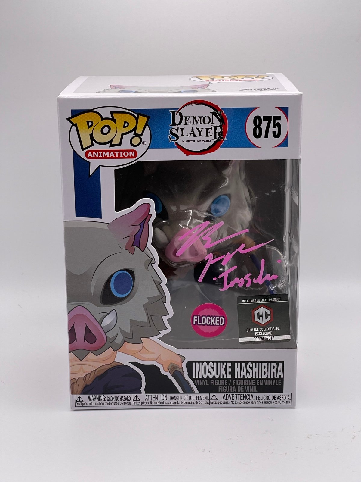 Funko Pop Demon Slayer Inosuke Hashibira #875 Flocked Chalice Collectibles EXCL