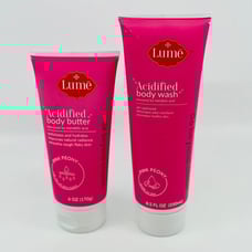 Lume Acidified Body Wash & Body Butter FULL SIZE Gift Set Pink Peony