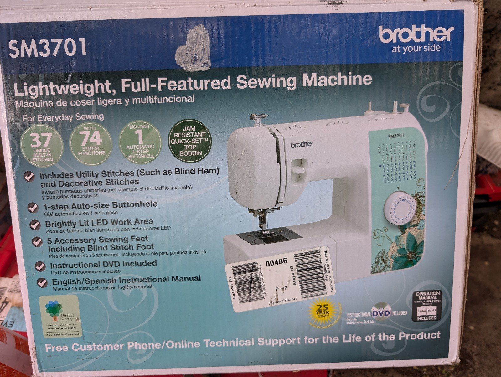 Brothers sewing machine sm3701