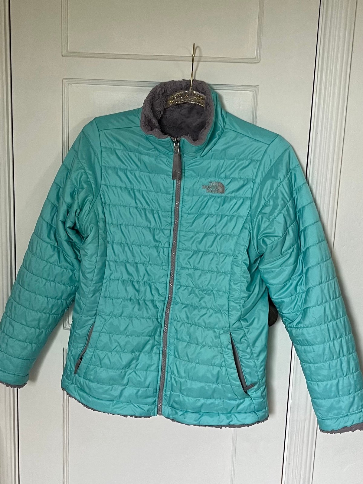 The North Face Reversible Mossbud Swirl Puffer Girl's XL