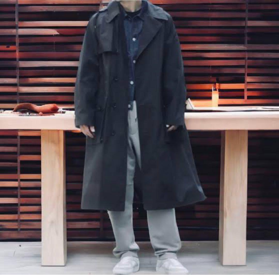 AURALEE FINX NYLON CHAMBRAY FIELD COAT