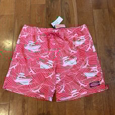 NWT Mens Vineyard Vines Rough Waters Chappy Sailors Red Waters Swim Trunks M 70