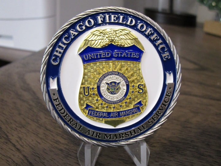 FAMS Federal Air Marshal FAM Chicago Field Office Challenge Coin