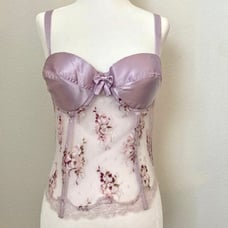 Y2K Floral Princess bustier Top