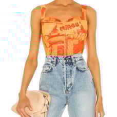 Miaou Imogene Corset in Stone Orange