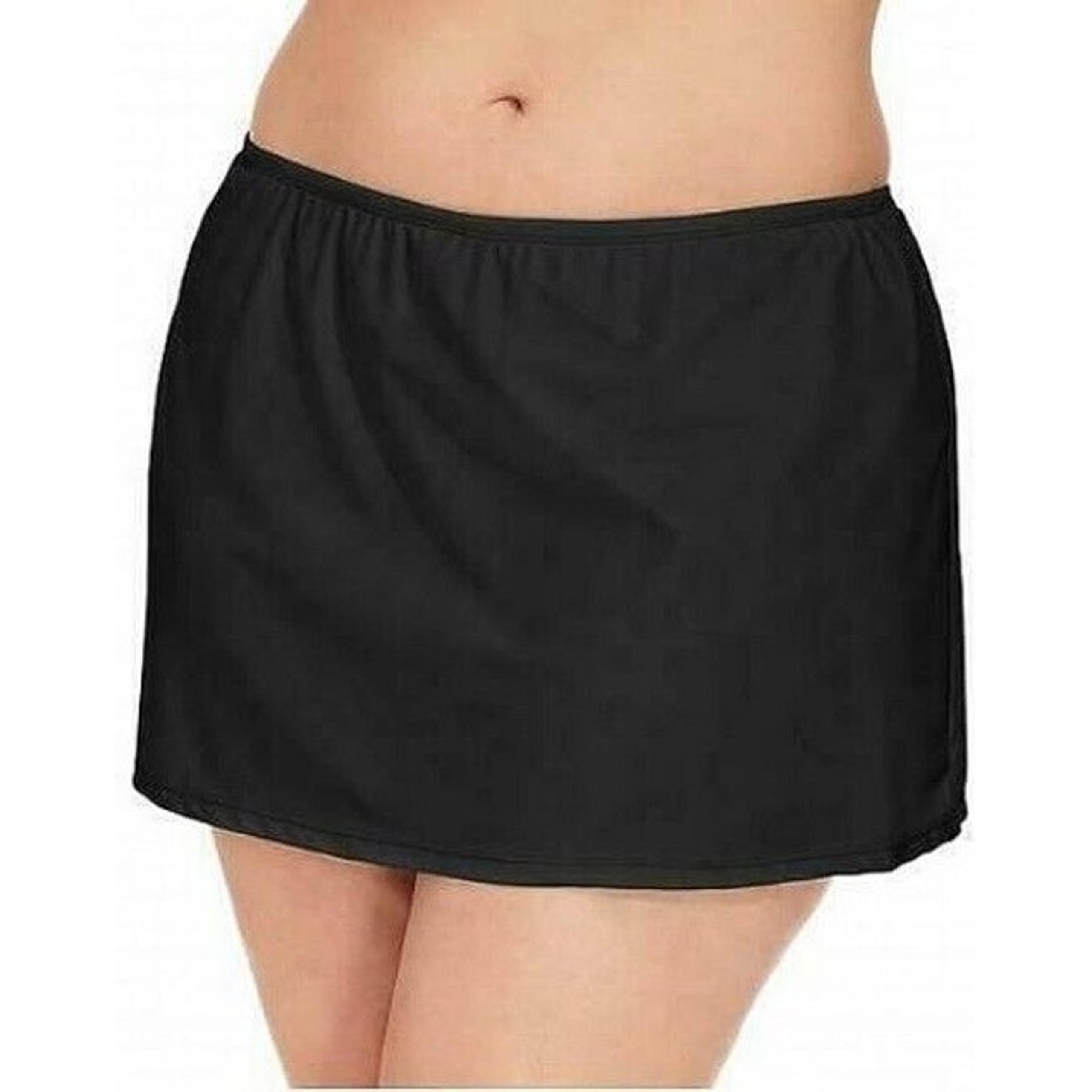 Island Escape Plus Size Swim Skirt - Black Size 20W Swim Skirt