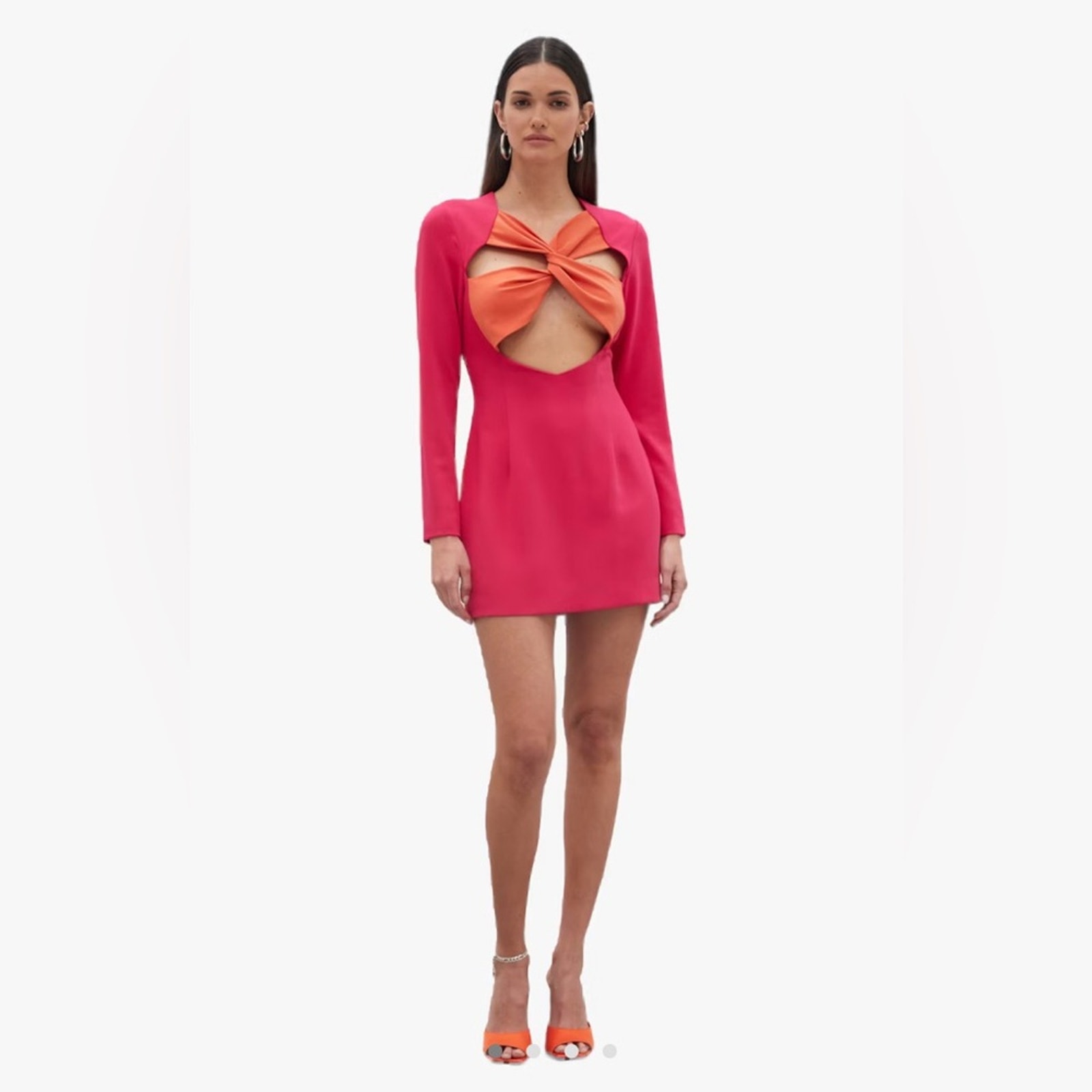 NWT Atoir Shai Criss Cross Front Long Sleeve Dress 6