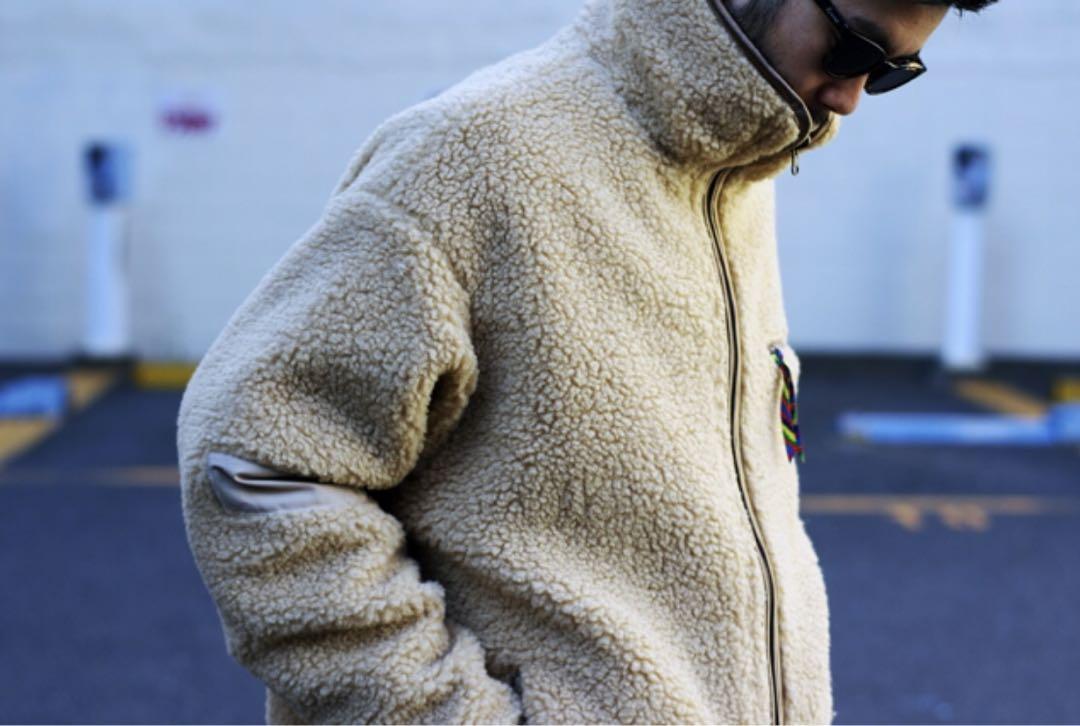 is-ness × Silver and Gold Reversible Fleece JKT