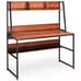 47 Computer Desk Writing Study Table Workstation w/Hutch & Bookshelf Coffee