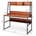 47 Computer Desk Writing Study Table Workstation w/Hutch & Bookshelf Coffee