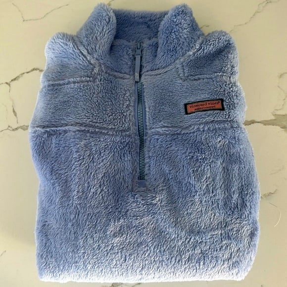 NEW Vineyard Vines Plush Teddy Classic Shep Shirt Size Small NWOT IN Blue Fleece