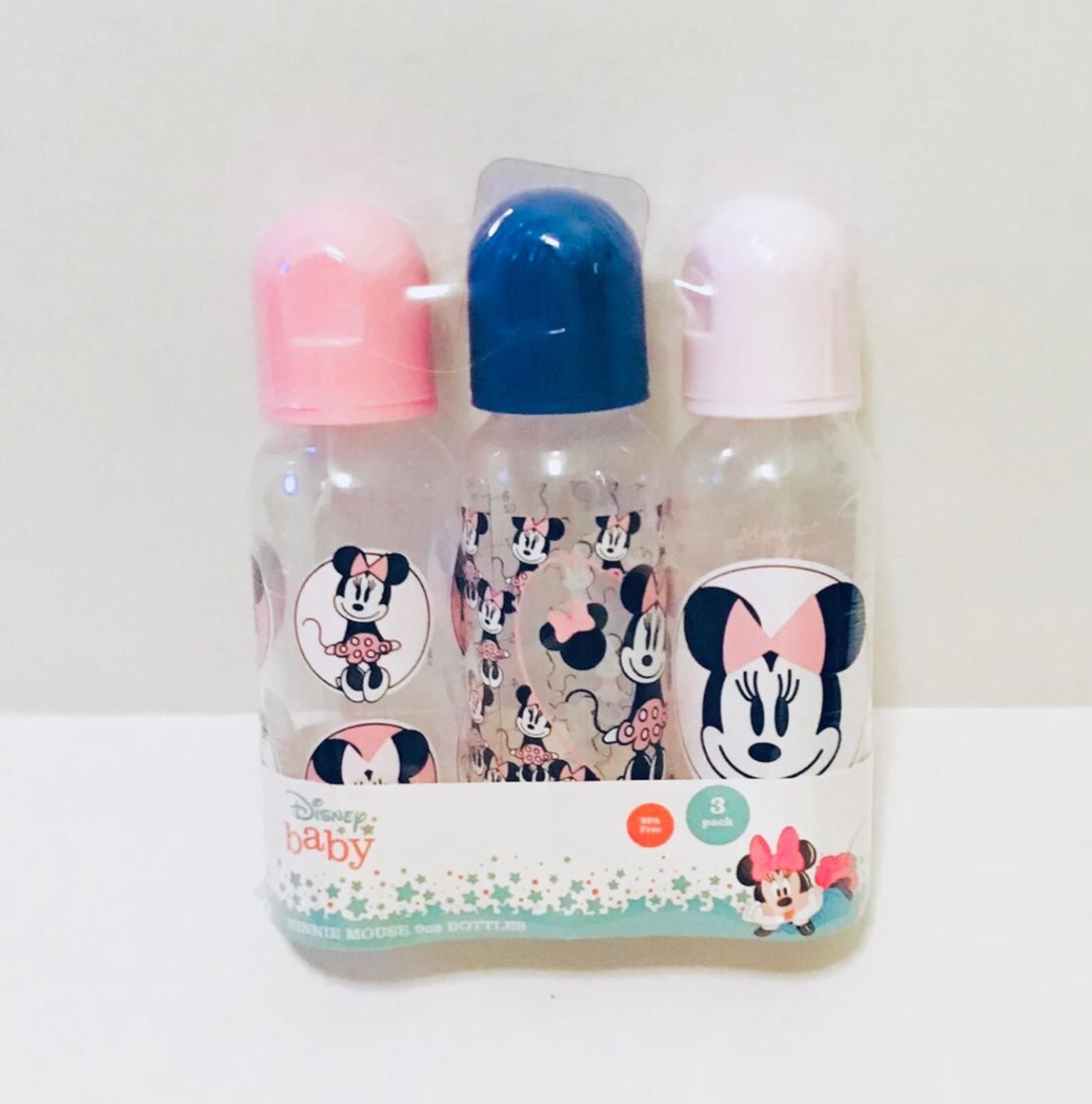The First Years Disney Baby Minnie Mouse Slim Bottles, 9 Oz, 3 Pk