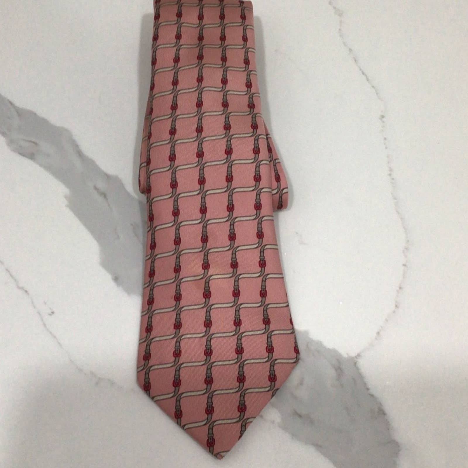 Hermès belt print tie 7919 MA