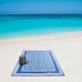 Auto drive blue reversible patio mat
