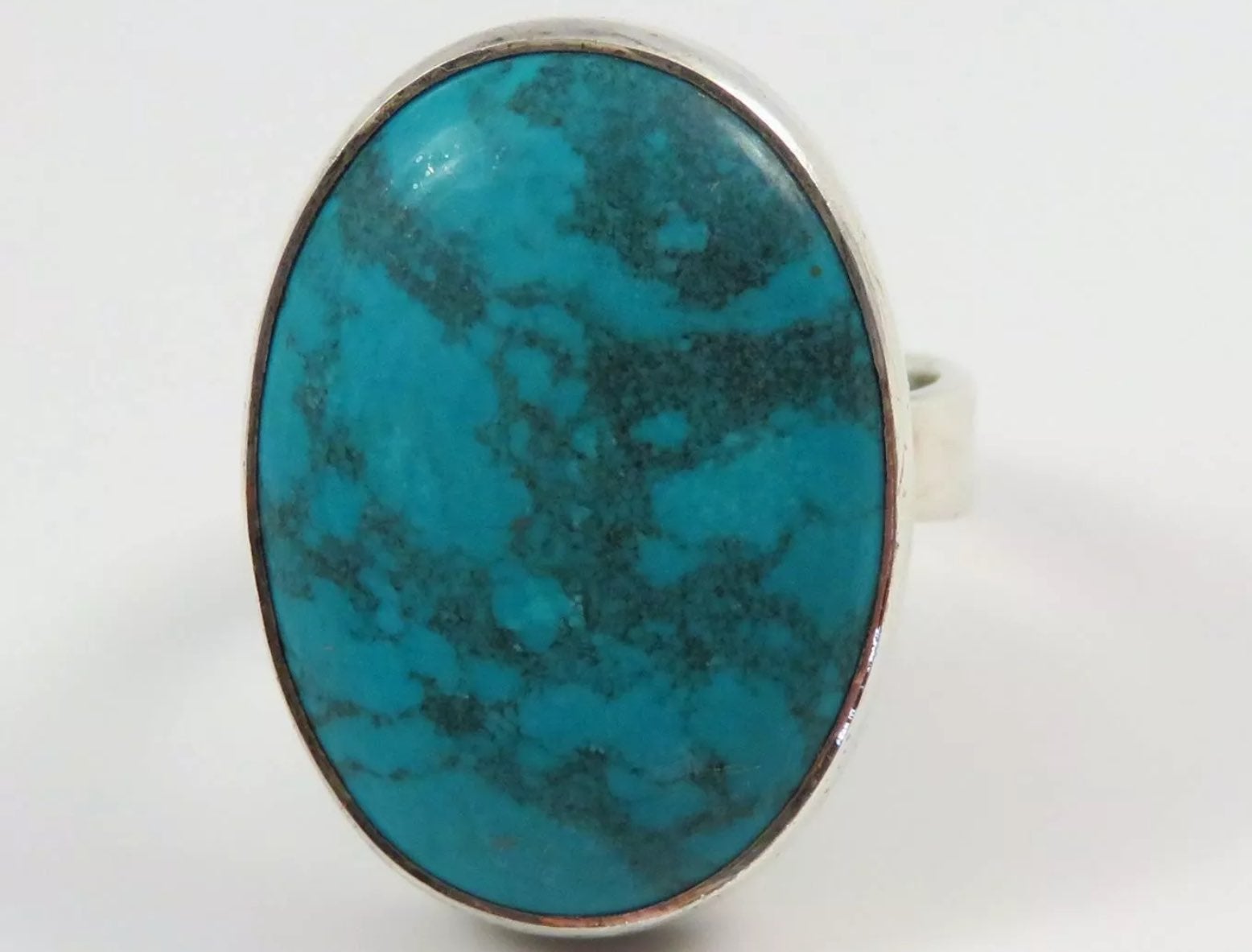 Silver ring natural stone turquoise