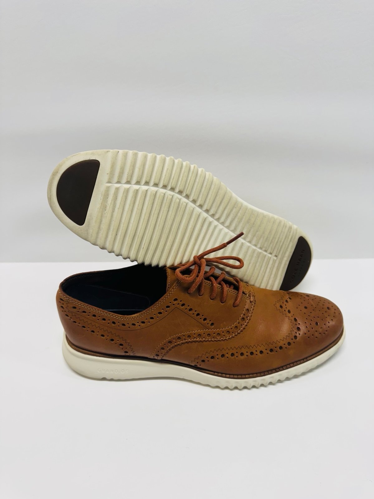 Cole Haan Grand+ Wingtip Oxford British Tan Men’s Size 10