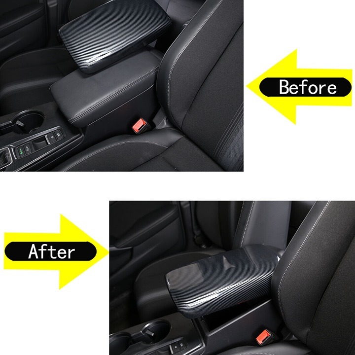 New Carbon Fiber Look Center Console Armrest Box Cover For 2022-2023 Honda Civic