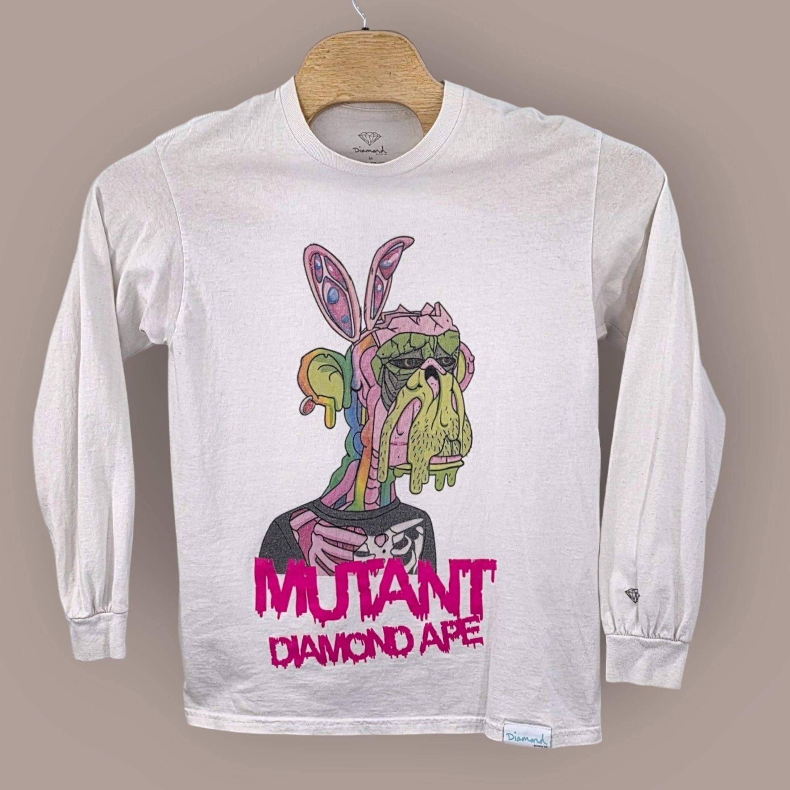 Diamond Supply Co Mutant Ape Shirt Long Sleeve Mens Medium Trippy Streetwear