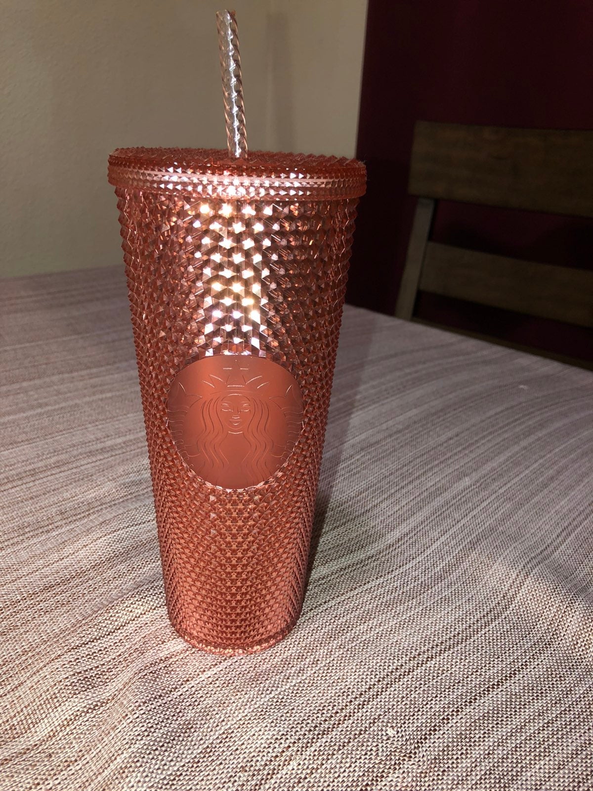 Starbucks Rose Gold studded tumbler