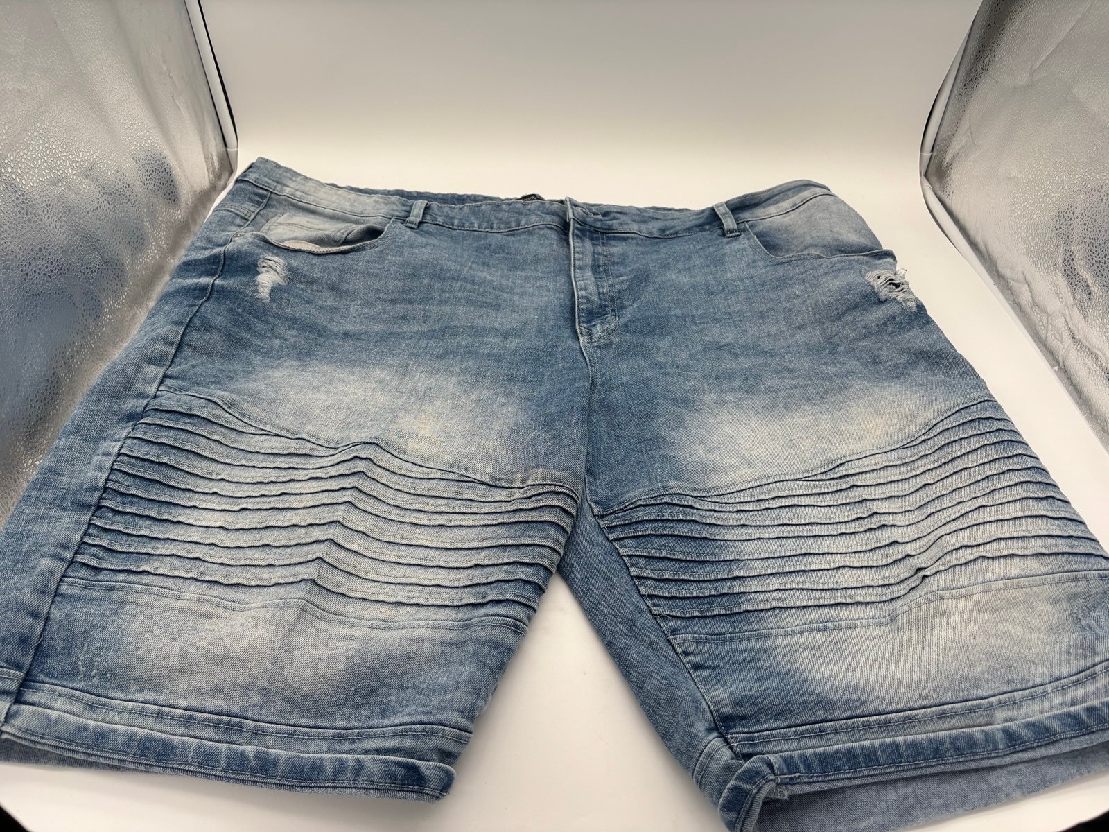 Southpole Jean Shorts Sz 52 Distressed Y2K Slim Skater Streetwear Cotton