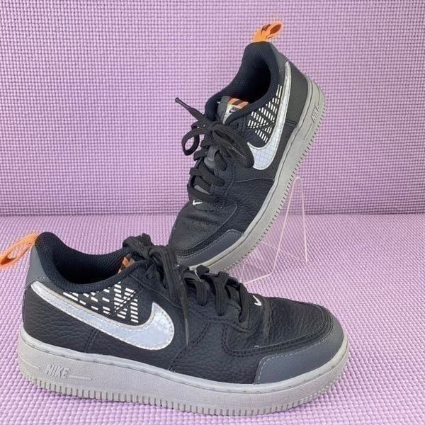 Nike Air Force 1 Lvl8 2 Under Black Wolf Grey Sneakers 1Y CK0829-001