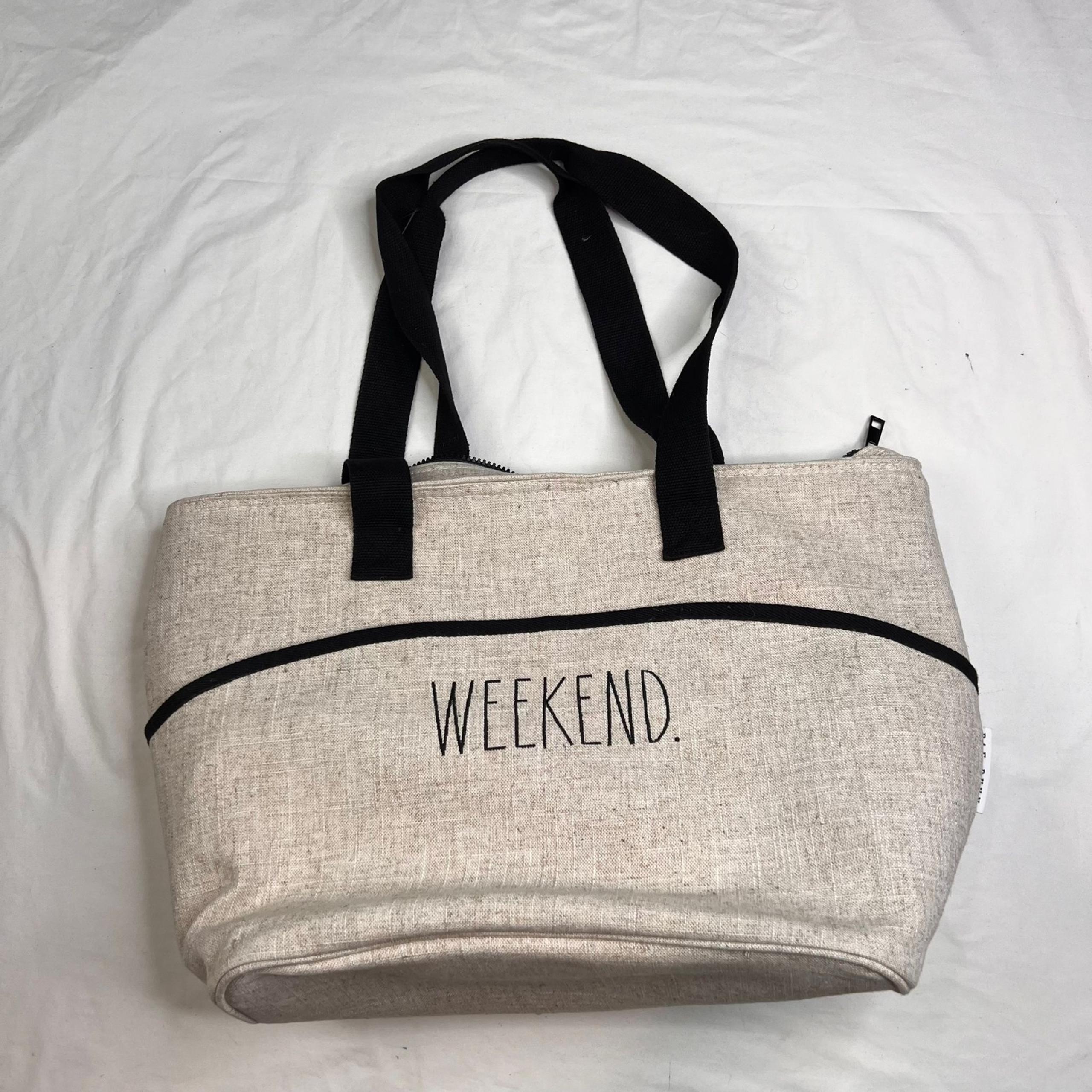 Rae Dunn WEEKEND Insulated Cooler Large Tote Bag A040324