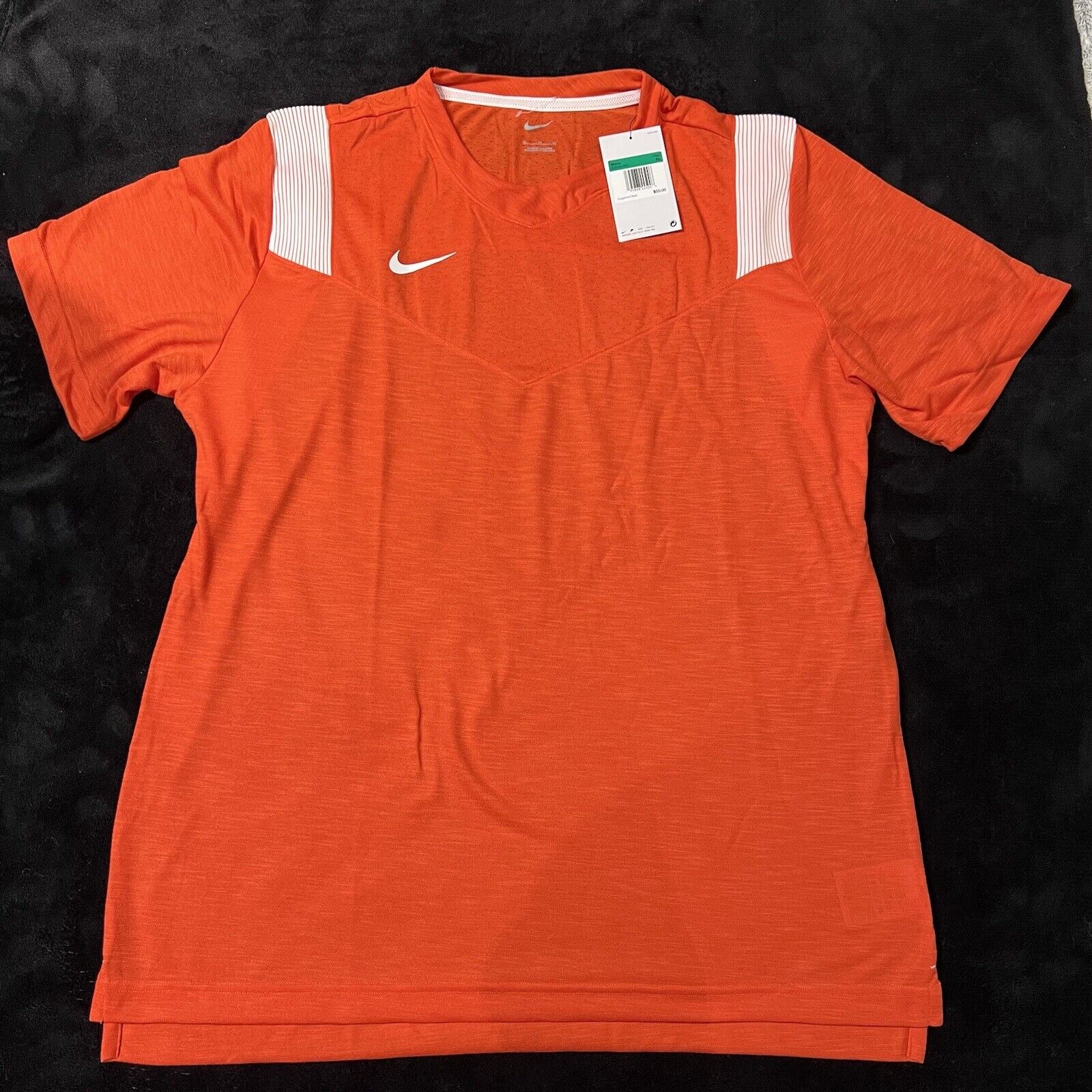 Nike Dri-Fit Football Player Top Men's Medium Shirt DJ5133-494 Orange White
