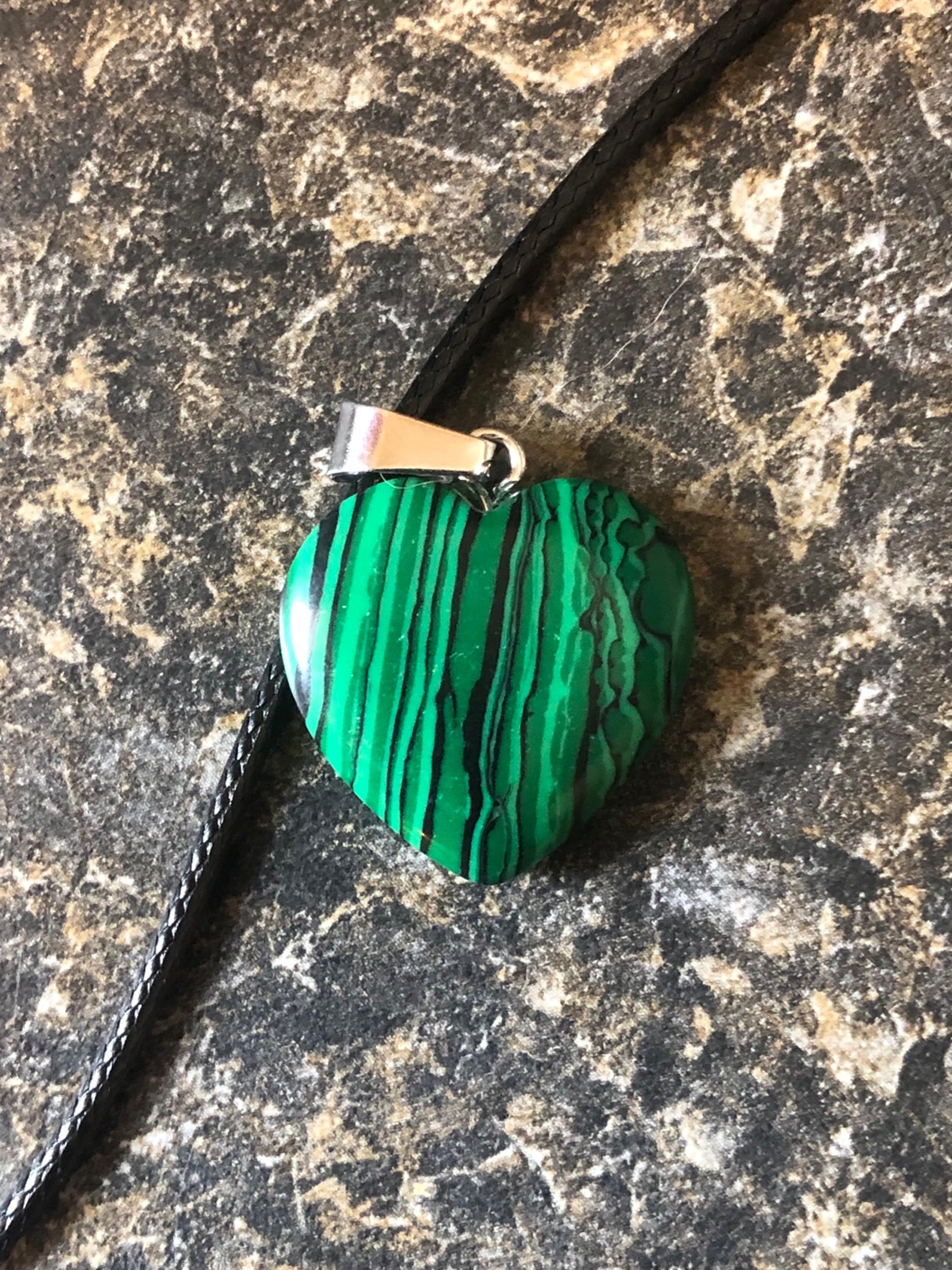 Malachite Heart Necklace