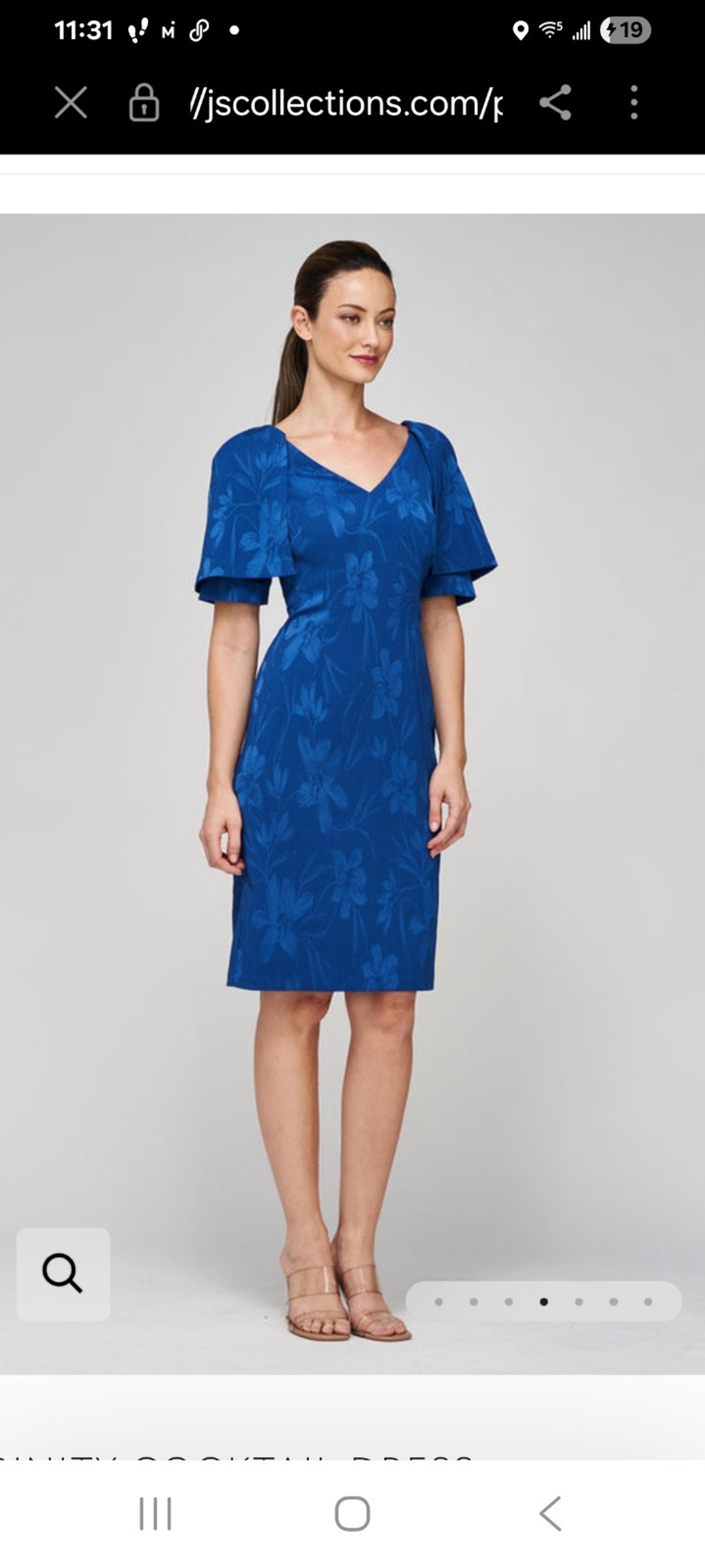 JS Collection Trinity Floral Stretch Jacquard Dress NWT