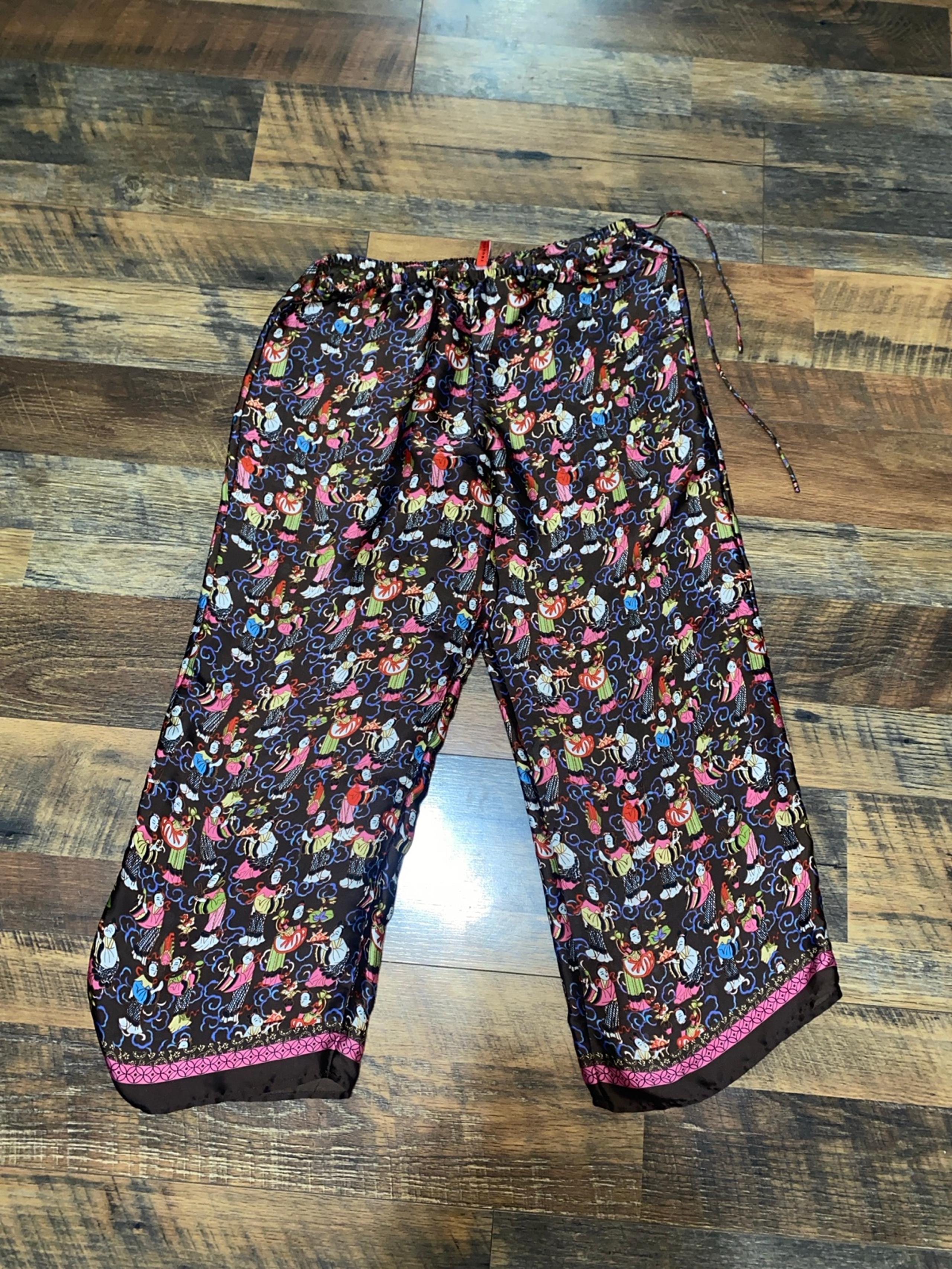 Josie Natori Geisha themed pajama pants