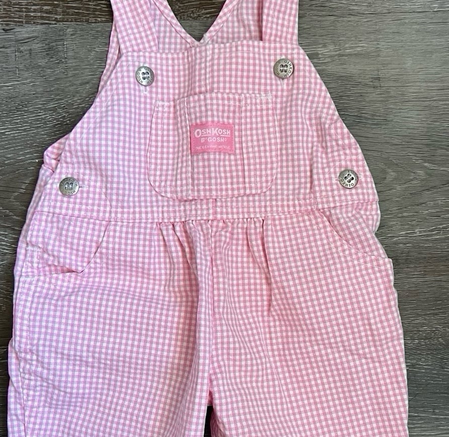 Vintage Oshkosh Pink Gingham Overalls