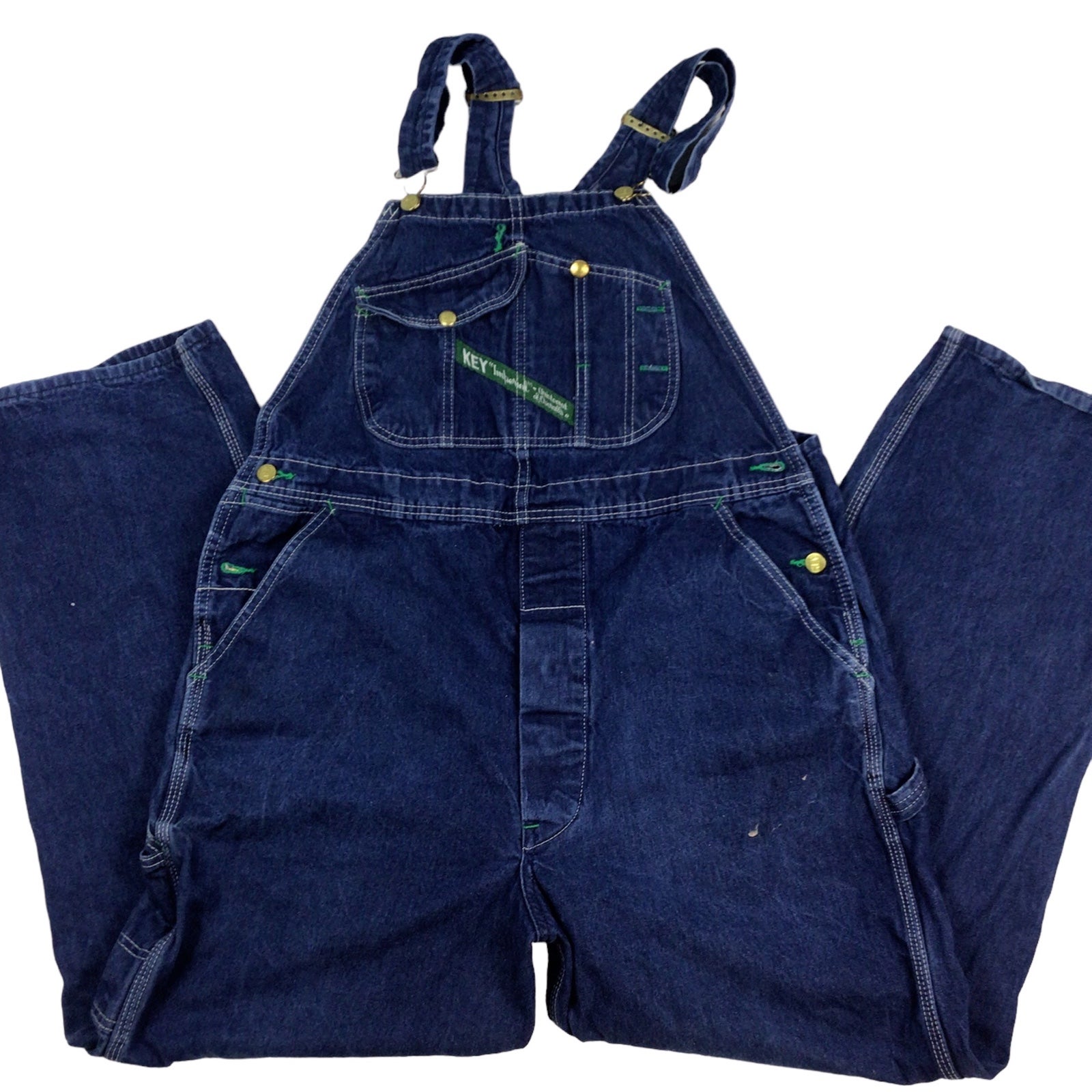 Key denim bib overalls
