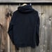 Helmut Lang black designer streetwear heavyweight turtleneck sweater women large
