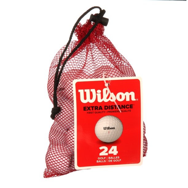 Wilson Golf Balls with Mesh Bag, White, 24 Pack