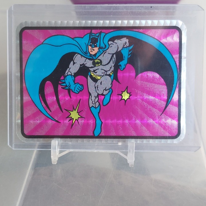 Vintage 1990s Batman Vending Machine PINK Prism Sticker (Sleeved & Top Loaded)