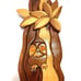 VTG Wood Owl In Tree Wall Art Plaque Hanging MCM Forest DesignTwo Tone Cute
