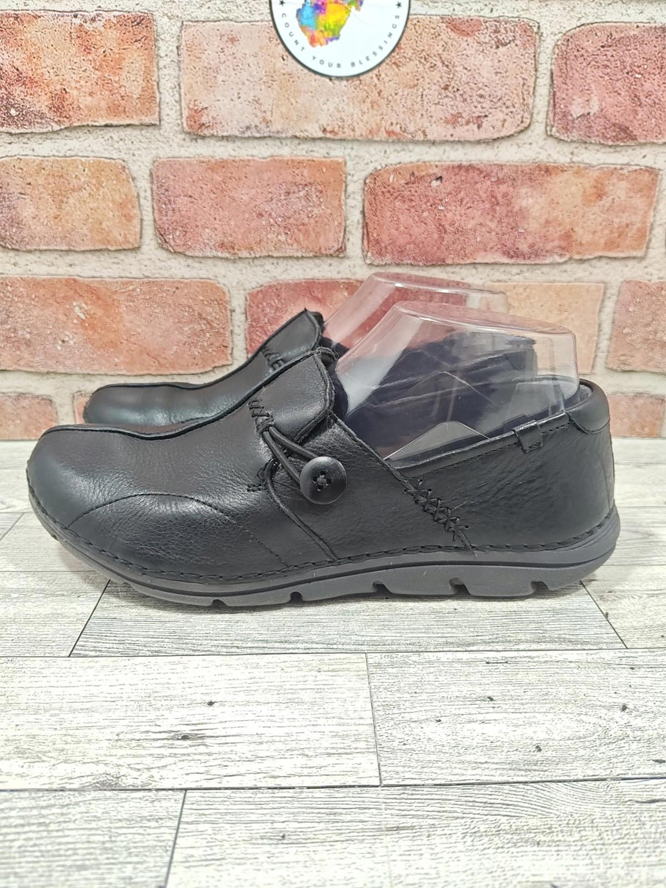 Rockport AdiPrene By Adidas Leather Loafers Women Size 7 Black Slip On Shoes