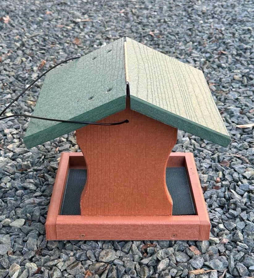 Wood Hanging Bird Feeder Garden Decor