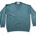 Vintage Eildon Hills Sweater Mens L Large Green 100% Cashmere V-Neck Lightweight