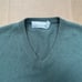 Vintage Eildon Hills Sweater Mens L Large Green 100% Cashmere V-Neck Lightweight