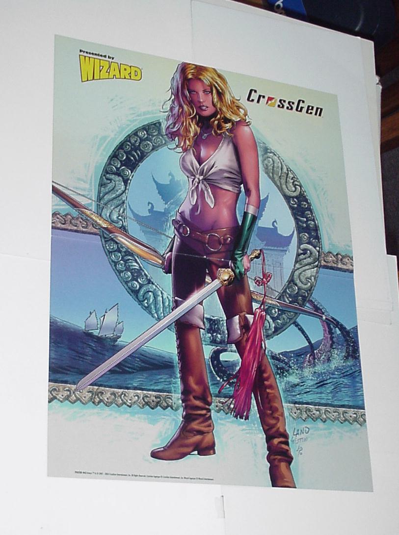 CrossGen Poster #19 Arwyn w Serpent's Bane Sword Sojourn Greg Land