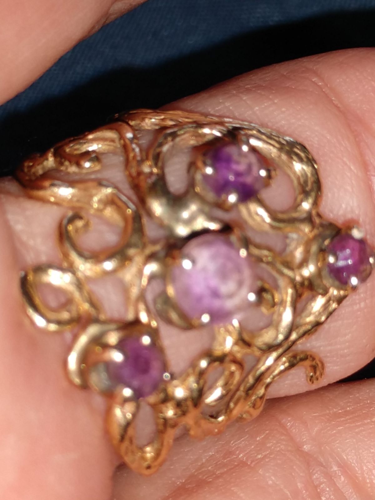 14k gold and amethyst ring